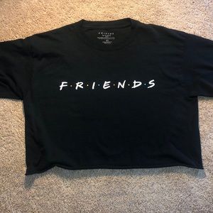 Friends black crop top